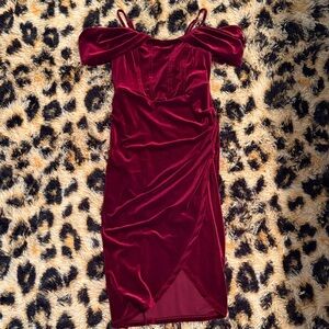 Velvet Burgundy Dress